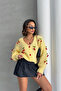 Women's Yellow Cherry Accessory Knitwear Cardigan - 2