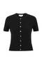 Button Closure Black Knitwear Top - 6