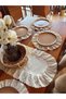 Nurgita Home 7 Piece Festoon Ruffle Set 6 Pieces American Service Supla + 1 Piece Ruffle Runner - 2