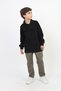 Unisex Black Long Sleeve Polo Neck T-Shirt - School T-Shirt - 3