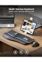 Backlit Bluetooth Ergonomic Keyboard, EK01 Plus Full Size Wireless Split Keyboard with Dual - 6