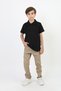 Unisex Black Polo Neck T-Shirt - School T-Shirt - 5