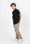 Unisex Black Polo Neck T-Shirt - School T-Shirt - 6