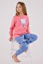 2-8 Years Look Cat Girl's Suit-Pink - 4