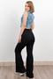 Women's Summer Blue Denim Gabardine Ripped Print Look Short Vest Stylish Daily Comfortable 9131 - 5