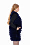 Classic Imported Plush Navy Blue Faux Plush Fur Vest - 4