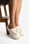 Women's Cream Panda Figured Plush House Slippers Non-Slip Silent Sole Slippers - 2