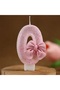 Adalie Pink Bow Number 1 Candle - 3