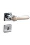 Orion (with Wc Latch) - Room Door Handle Square Rosette Right Left Suitable Interior Home Door Handle Handles-Z103Satin - 3