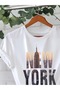 New York Visual Modern Design Custom Printed Unisex Oversize Crew Neck T-Shirt - 3