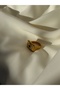 Steel Zircon Stone Eye Model Gold Color Ring - 3