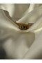 Steel Zircon Stone Eye Model Gold Color Ring
