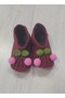 Hand-Knitted Baby Shoes with Cherry Details - 4