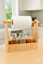 Bamboo Spice Stand Organizer Countertop Napkin Holder Spice Rack Organizer Basket - 2