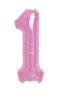 1 Year Old Girl Birthday Party Set for 16 People with Pink Numbers and White Balloons (plates, glasses, napkins etc.) - 4