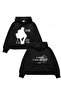 Streetwear Design Back Printed Oversize Unisex Black Hooded Hoodie Sweatshirt
