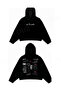 Streetwear Design Back Printed Oversize Unisex Black Hooded Hoodie Sweatshirt