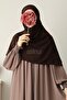 Elif Large Size Scarf 120X120 Brown
