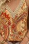 Women's Strap V-Neck Ruched Single Jersey Blouse - 2