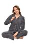 Women's Winter Welsoft Plush Fleece Buttoned Pajama Set - 7
