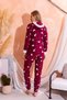 Hooded winter women's plush fleece pajama set - new year pajamas - 5