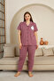 100% Cotton Buttoned Women's Pajama Set – Comfortable and Stylish Shirt Pajama Design - Wide Be - 2