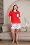 100% Cotton Plus Size 3 Piece Women's Pajamas Set - 2