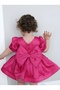 Girls Satin Party Birthday Dress - 2