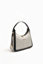 Black and White - Black Straw Women's Shoulder Bag Sp1187 - 2