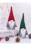 1Pc Nordic Plush Gnome with Plaid Hat Christmas Fortune Dwarf Ornament Christmas Party Decoration Ornament