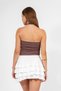 2-Piece Green/Brown Embroidery Detail 100% Cotton Halter Neck Crop Bluz - 7