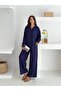 Wide Leg Strawberry Fabric Shirt Suit with Elastic Waist - 3