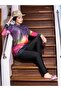 Burkini, Landscape, 3 pieces, Blouse, Pants, Cap, Quick-dry Lycra - 3