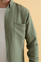 Men's Khaki Slim Fit Slim Fit Viscose Linen Shirt - 6