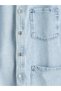 Lcwaikiki Classic Indigo Shirt Collar Women Jean Jacket - 6