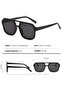 Square Aviation Sunglasses – Black Frame with Green Lenses - 4