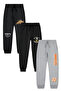 3-Piece Printed Detailed Double Pocket Boys Jogger Sweatpants