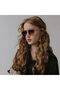Unisex Retro Square Sunglasses – Gradient Brown Lens, UV400 Protection, Lightweight Black Frame - 3