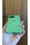 iPhone 15 Pro Max Heart Printed Premium Silicone Phone Case with Velvet Inside (Pistachio Green Case) - 2