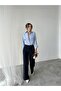 Side Zippered Flexible High Waist Wide Leg Palazzo Pants - 4