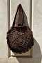 Bohemian Knitted Straw Beach Bag Round Handmade Summer Shoulder Bag - 3