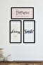 Happiness Looks Gorgeous on You Always Smile Written 3 Pieces Wooden Frame Look Mdf Painting Set - 2