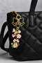 Heart and Flower Pink Keychain Bag Ornament Backpack Car Ornament Charm Gift - 3
