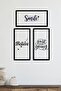 Smile Believe Just Keep Going Written 3 Pieces Wooden Frame Look Mdf Painting Set - 2