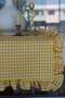 موديل Runner Ruffle Yellow Houndstooth من الكتان البطة العتيق مقاس 40 × 130 سم - 2