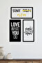 3 Piece Mdf Table Set with "Start Today Now Love What You Do Reach for the Stars" Written - 2
