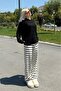 Black Crew Neck Women's Buklet Sweater Mg2480 - 8
