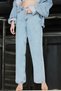 Women's Blue High Waist Palazzo Jeans