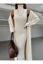 High Neck Sleeveless Women's Knitwear Long Set - 6