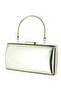 Gold Mirror Metal Handle Chain Evening Dress Clutch Bag - 2